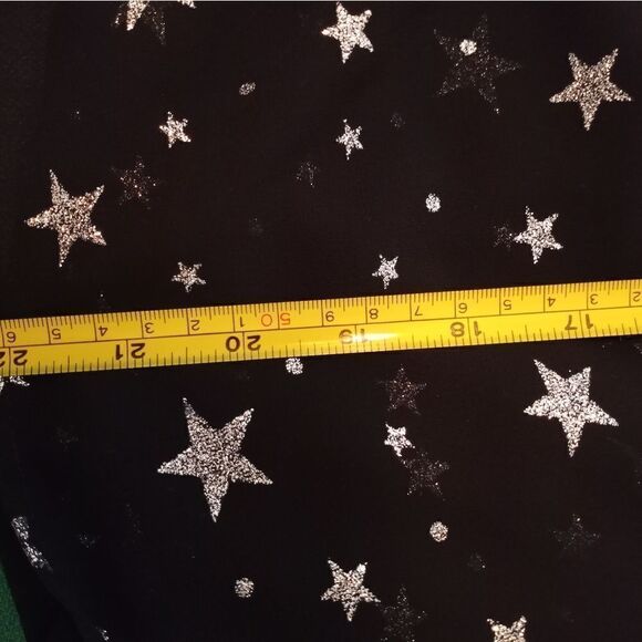 Mango L Black Wrap Cross Stars Bishop Longsleeves Women's Top.Condition: good. - Picture 9 of 10